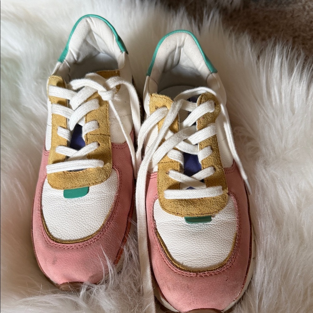Madewell Multicolor Sneakers - White, Pink, Tan, Green